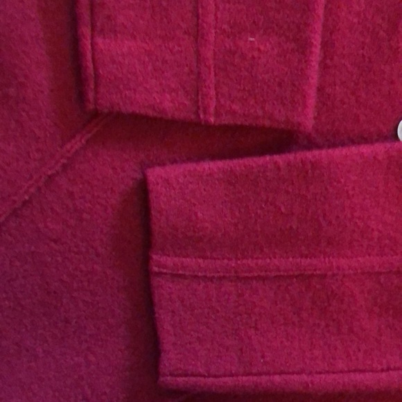 Chico’s Boiled Wool Cardigan Raspberry - Picture 5 of 8